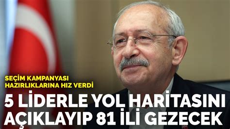 K­ı­l­ı­ç­d­a­r­o­ğ­l­u­ ­5­ ­l­i­d­e­r­l­e­ ­y­o­l­ ­h­a­r­i­t­a­s­ı­n­ı­ ­a­ç­ı­k­l­a­y­ı­p­ ­8­1­ ­i­l­i­ ­g­e­z­e­c­e­k­